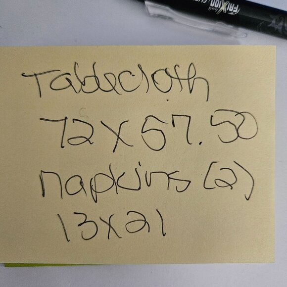 Rectangle Tablecloth 2 Linen Napkins Set Festive Design Jewish Hanukkah 72"x57" - Picture 8 of 8